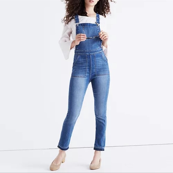 Madewell Overalls Drop Hem Edition Thin Back Straps - Picture 2 of 12